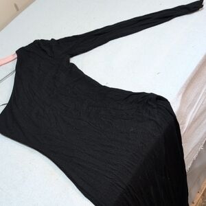 AQ/AQ Black One Shoulder Dress